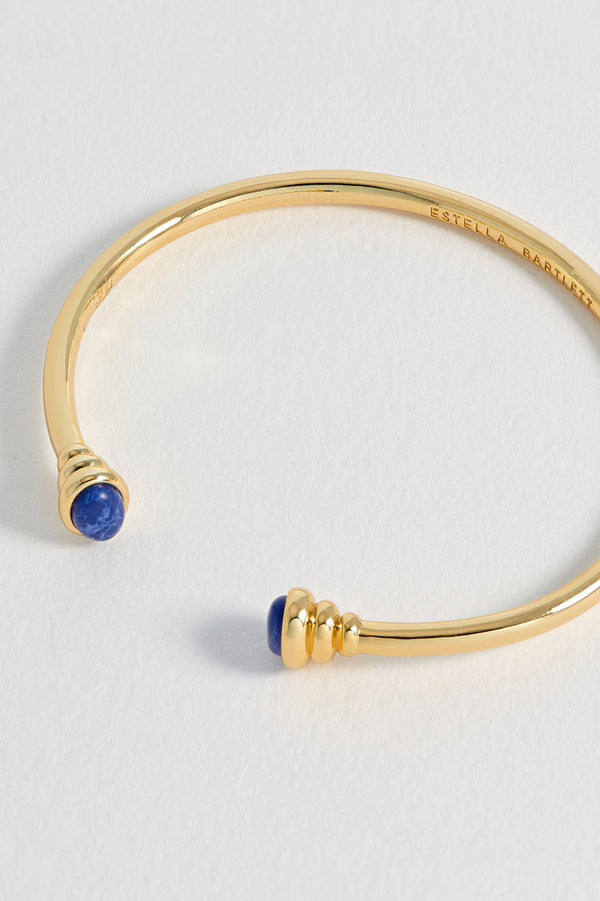 Lapis Lazuli Cabochon Open Bangle